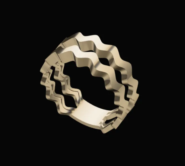 Post Khor Ring Code 02 3D Model — image 1