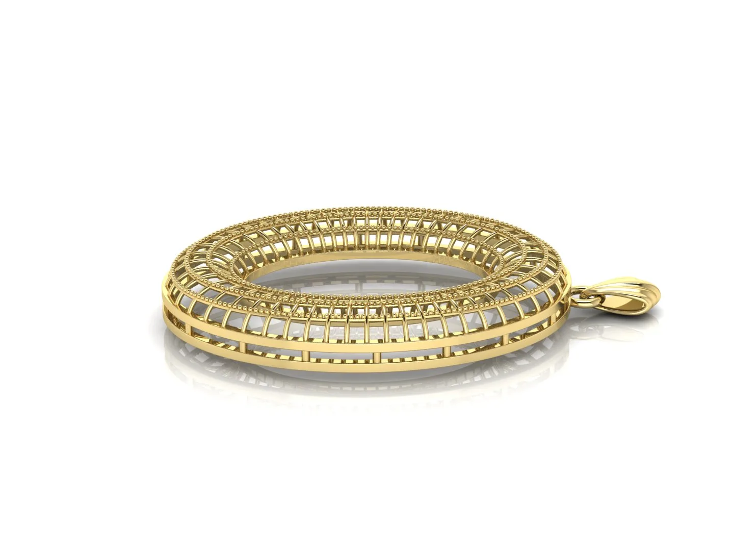 Oval Fyvzhn Pendant Code 1 3D Model — image 3