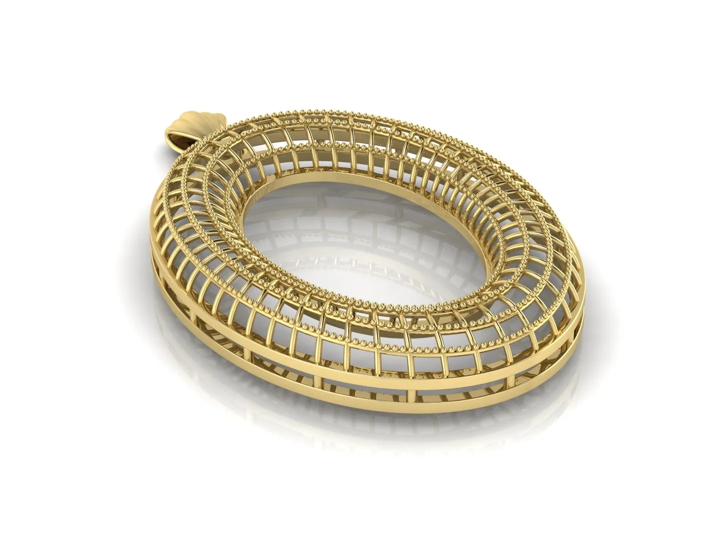 Oval Fyvzhn Pendant Code 1 3D Model — image 2