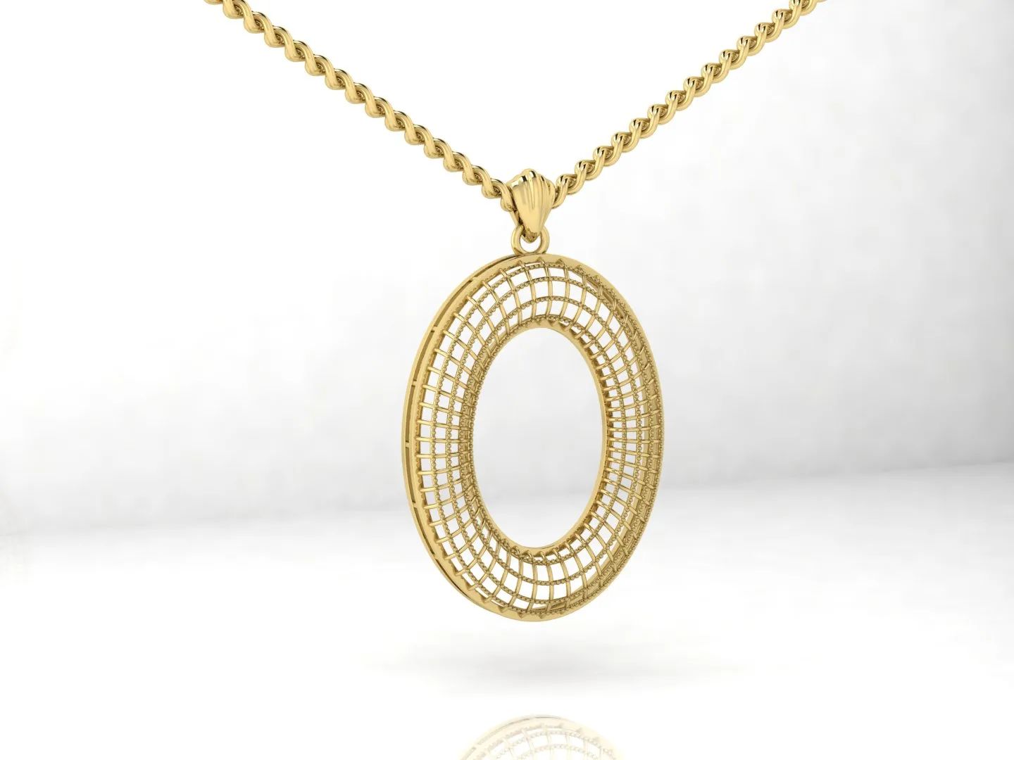 Oval Fyvzhn Pendant Code 1 3D Model — image 4