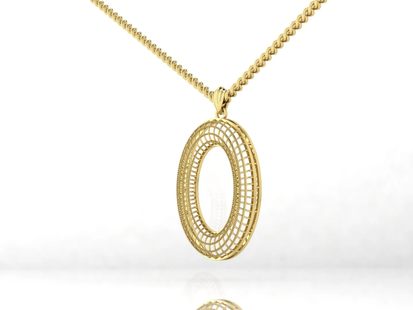 Oval Fyvzhn Pendant Code 1 3D Model — image 6
