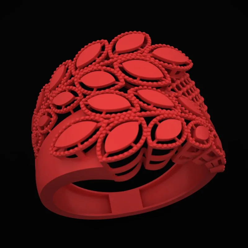 Cut Markiz Ring R-T-Marquise-01 3D Model