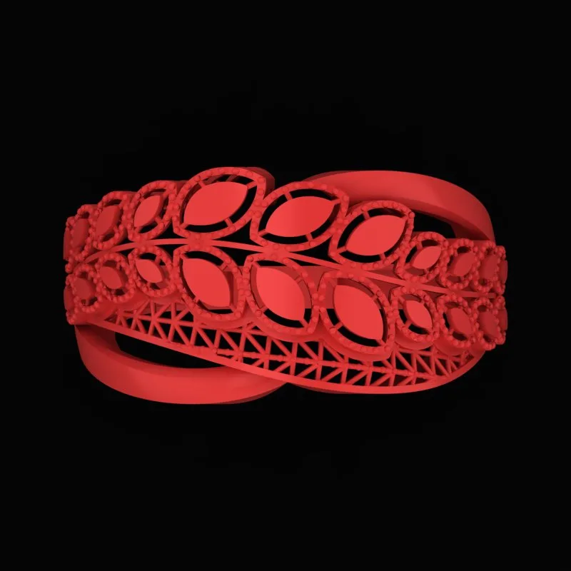 انگشتر تراش طرح مارکیز R-T-Marquise-04 — تصویر ۲