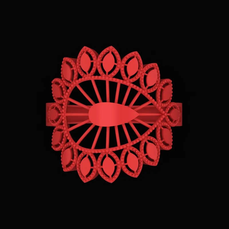 Cut Markiz Ring R-T-Marquise-12 3D Model — image 2