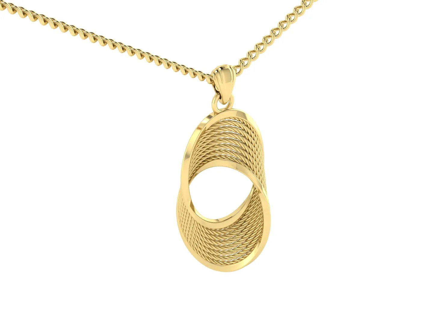 Marpich Pendant Necklace twisted 3D Model — image 4