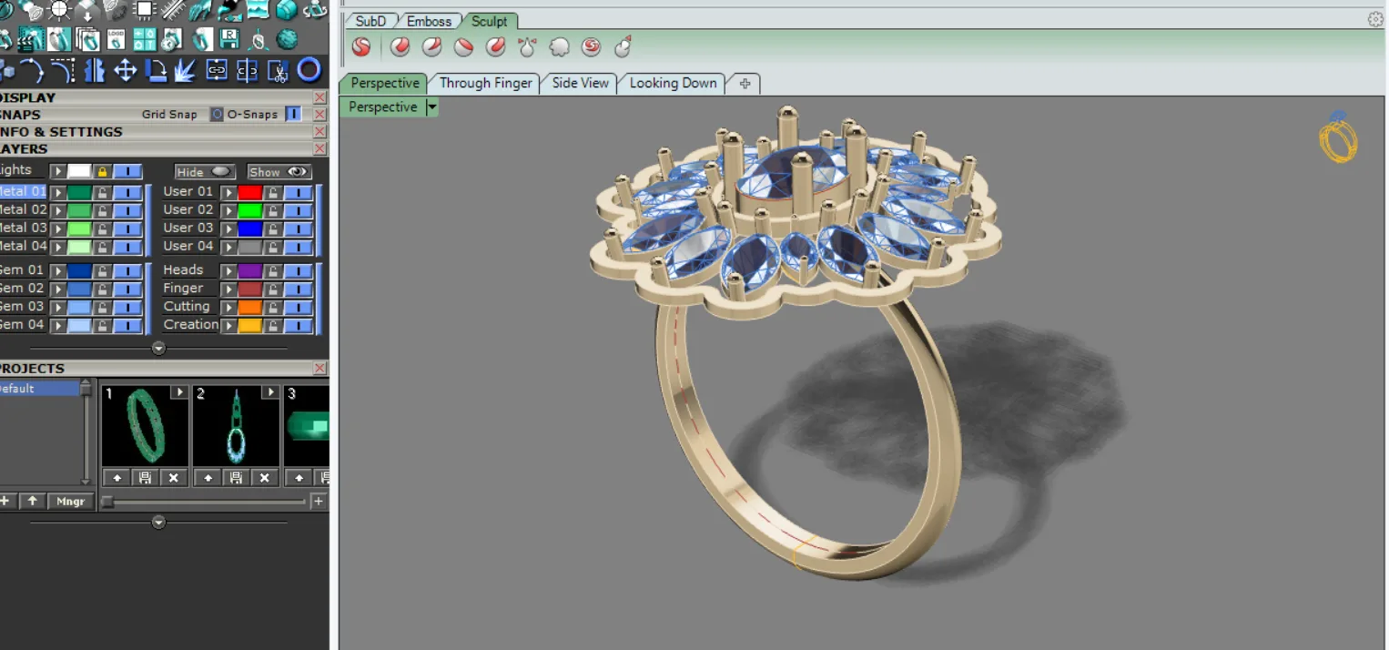 Stone Khor Ring Code 3 3D Model — image 6