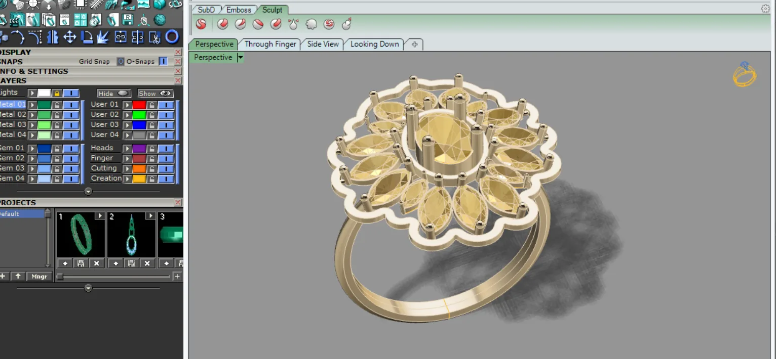 Stone Khor Ring Code 3 3D Model — image 8