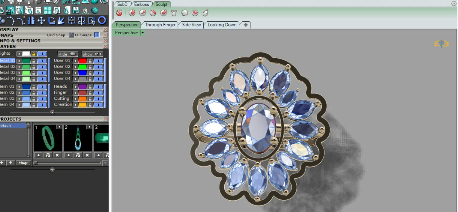Stone Khor Ring Code 3 3D Model — image 7