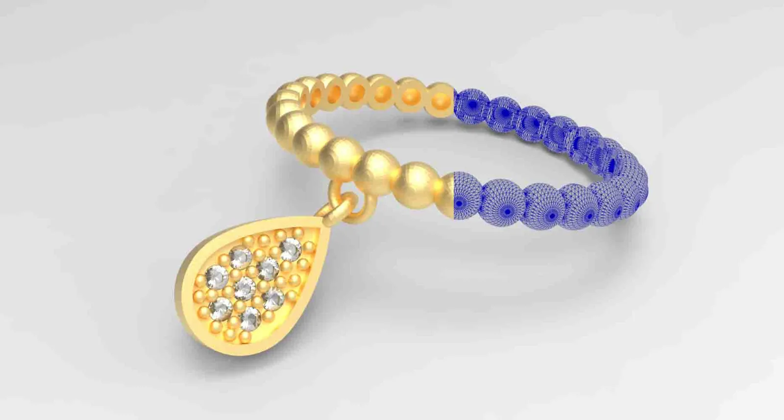 Drop Ab Ring 3D Model — image 3