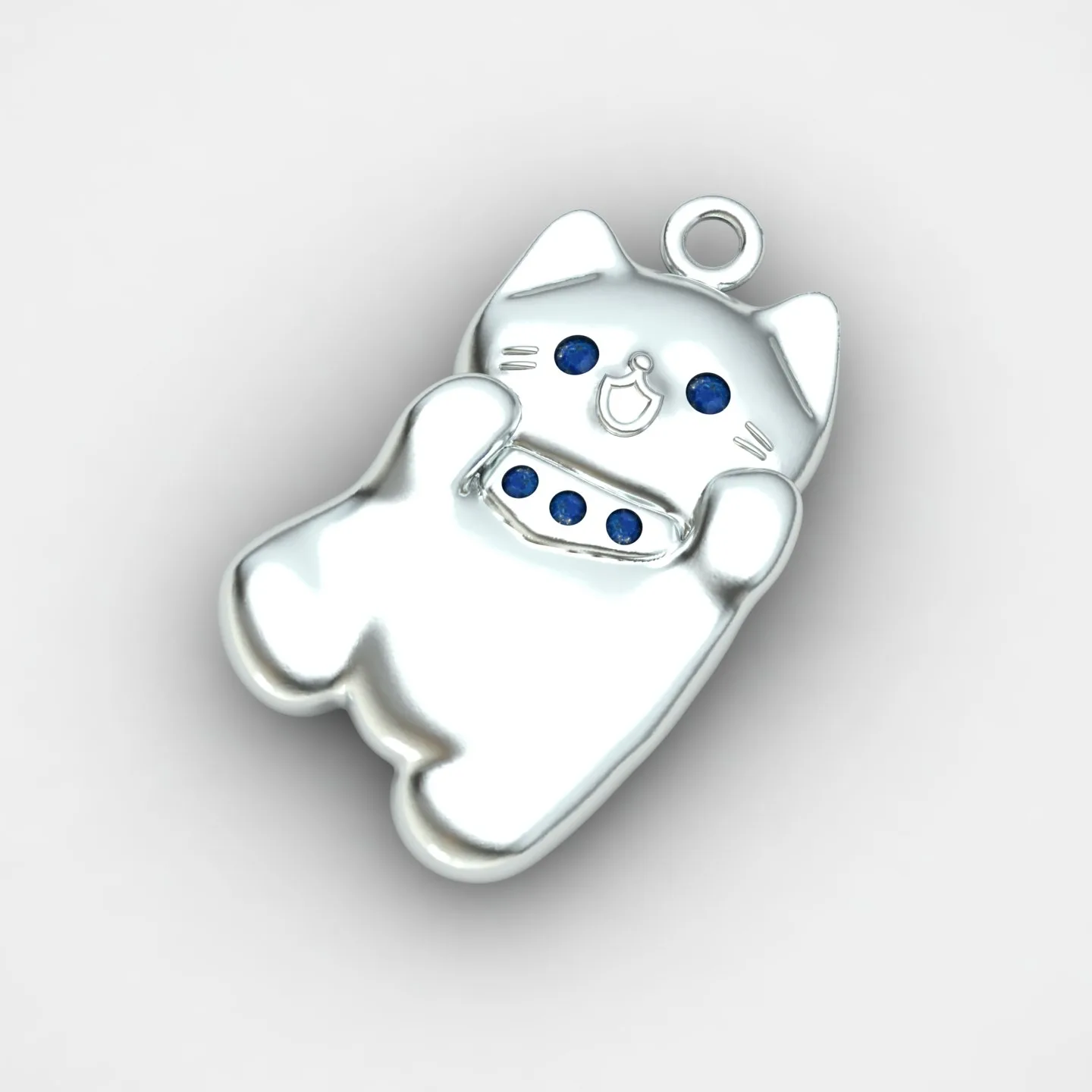 Cat Pendant Code 02 3D Model — image 10