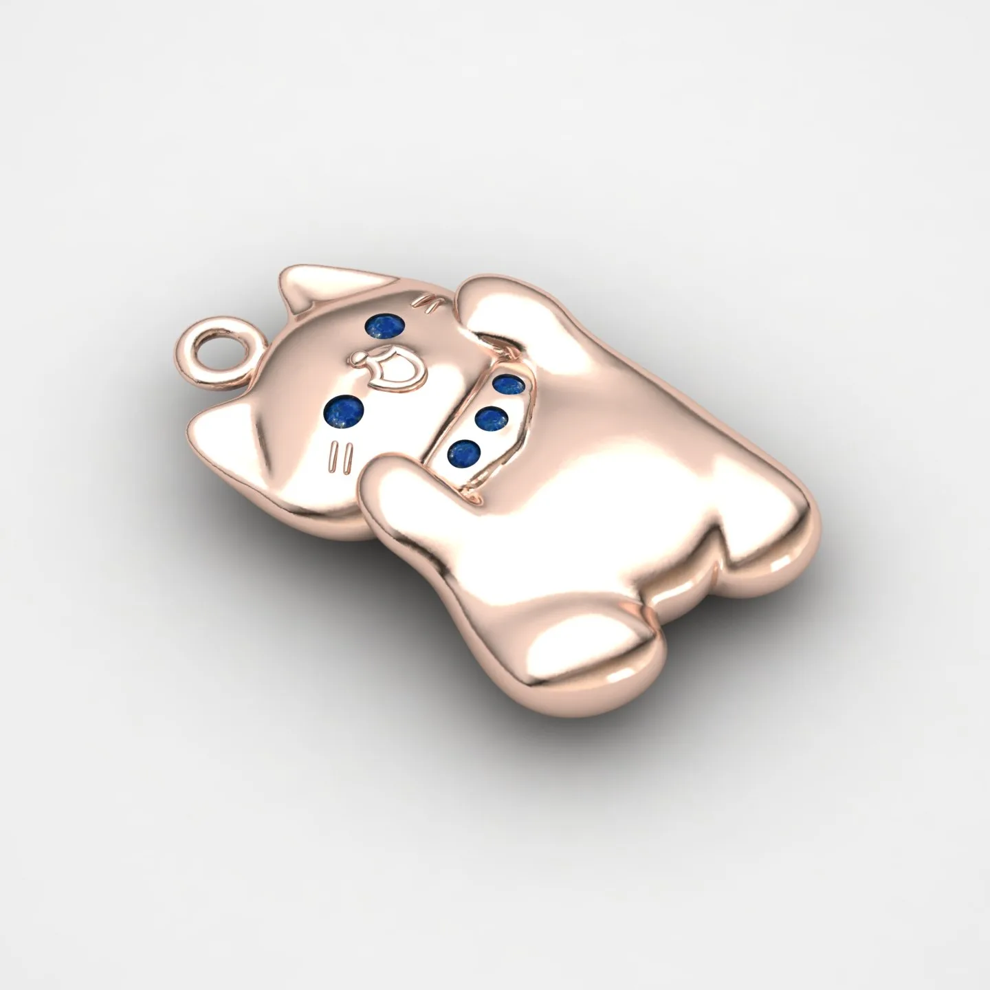 Cat Pendant Code 02 3D Model — image 12