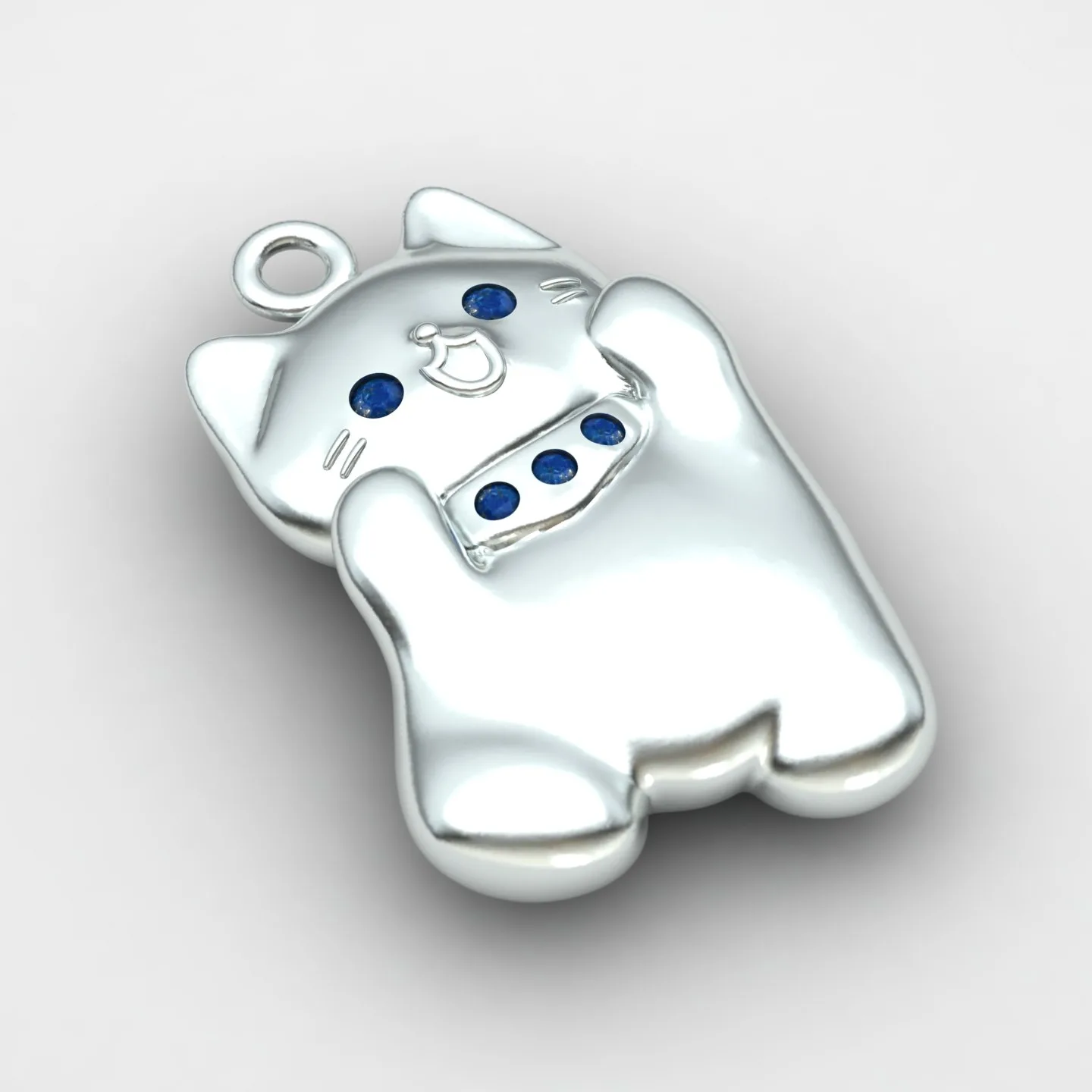 Cat Pendant Code 02 3D Model — image 8
