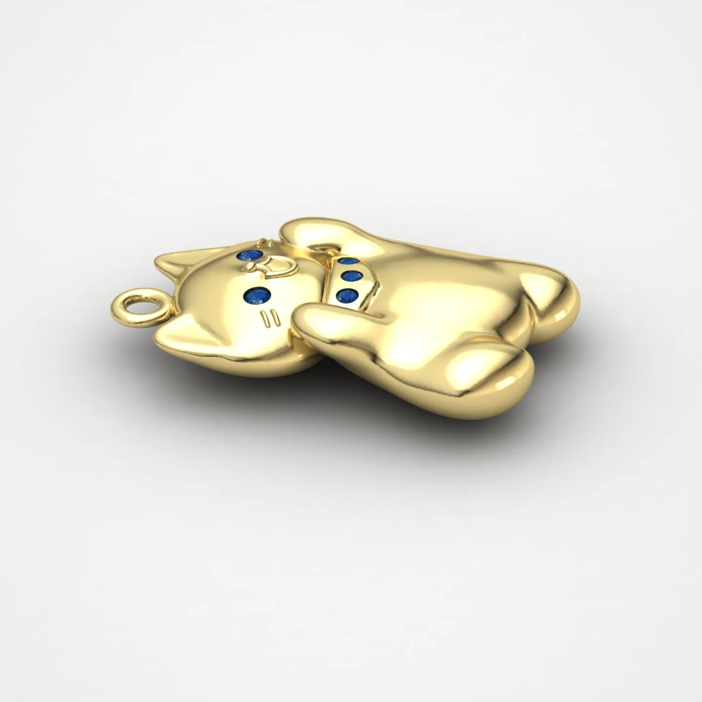 Cat Pendant Code 02 3D Model — image 7
