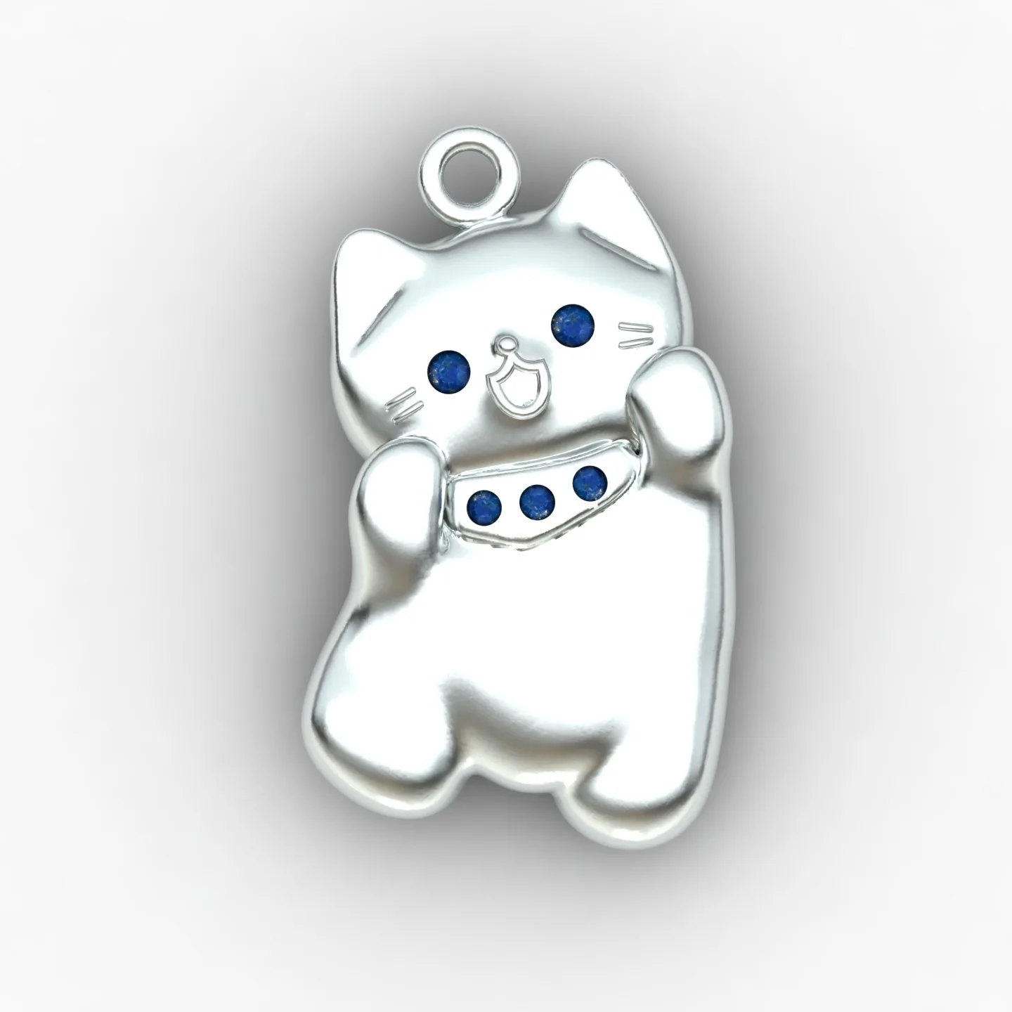 Cat Pendant Code 02 3D Model — image 9
