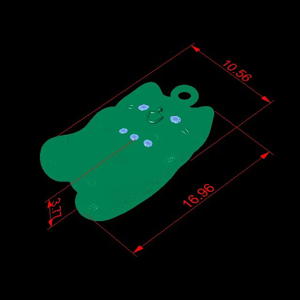 Cat Pendant Code 02 3D Model — image 13