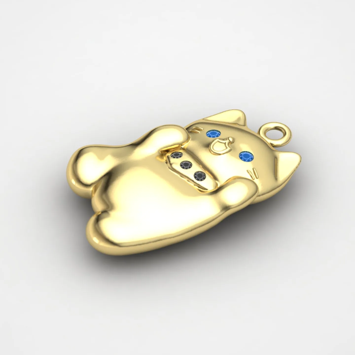 Cat Pendant Code 02 3D Model — image 6