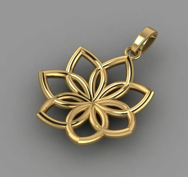 Lotos Zarin Pendant 3D Model