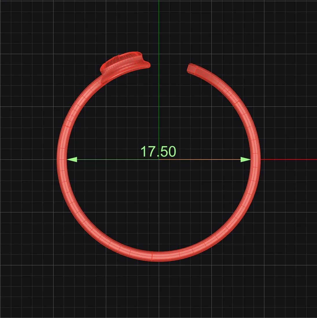 Minimal H Ring Code 1 3D Model — image 3