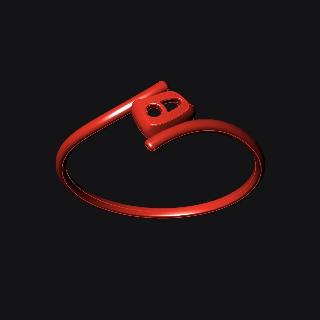 Minimal H Ring Code 2 3D Model — image 1