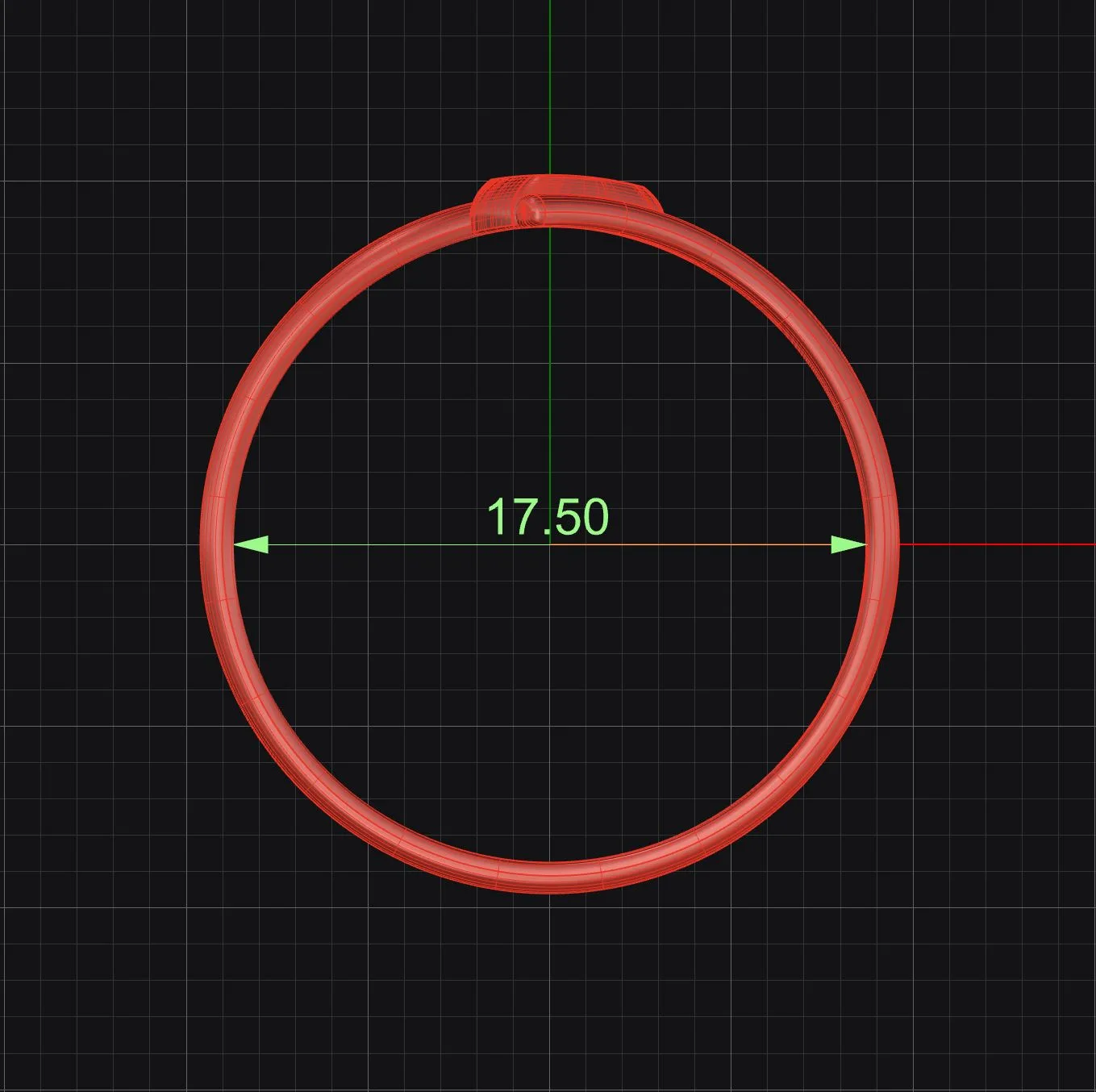 Minimal H Ring Code 2 3D Model — image 3