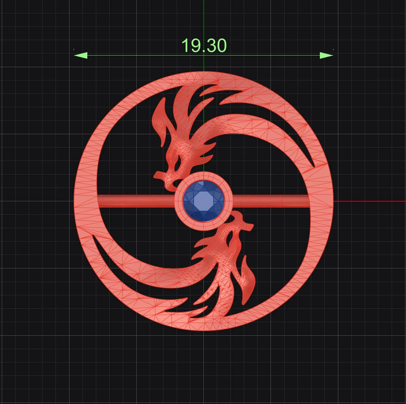 Dragon Ring Two Code 1 3D Model — image 4