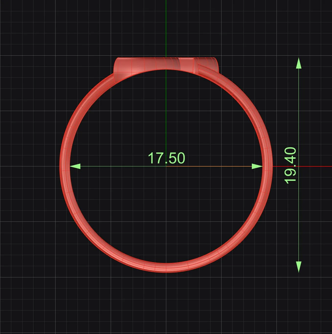 Minimal Fish Ring Code 1 3D Model — image 3