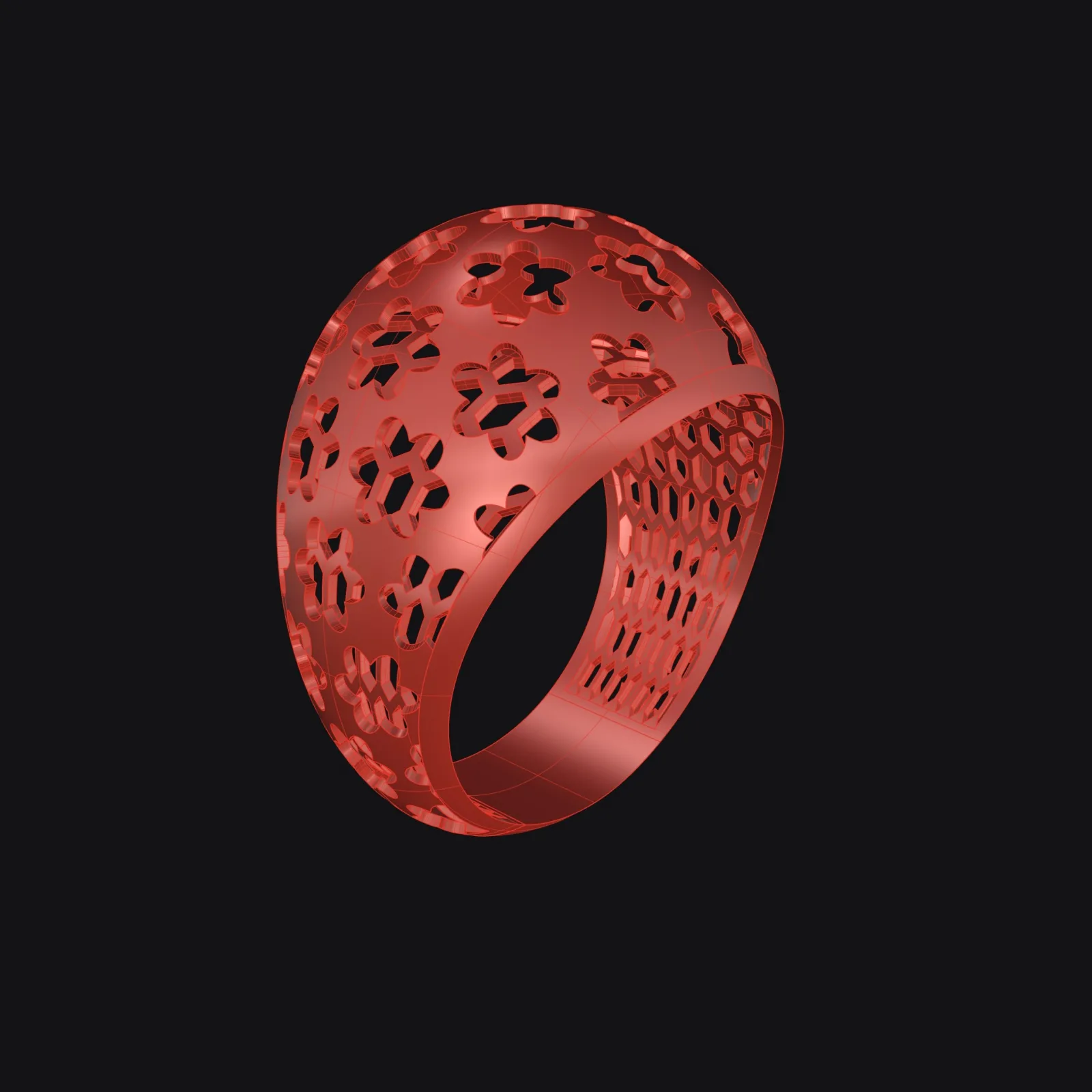Flower Fyvzhn Kando Ring Code 1 3D Model — image 4