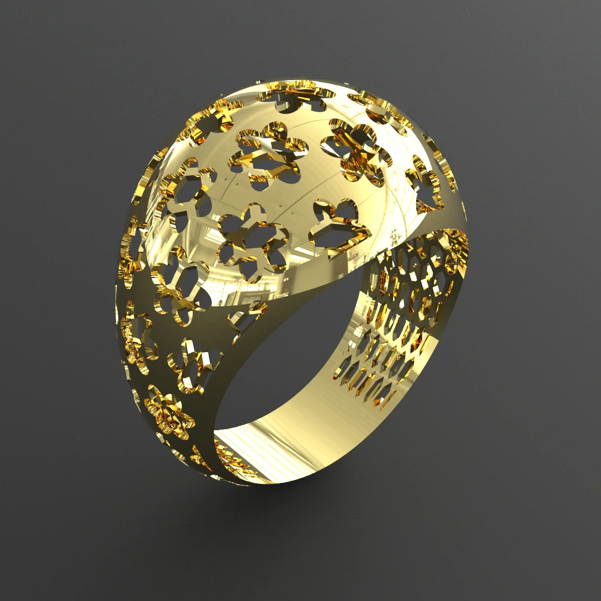 Flower Fyvzhn Kando Ring Code 1 3D Model — image 2