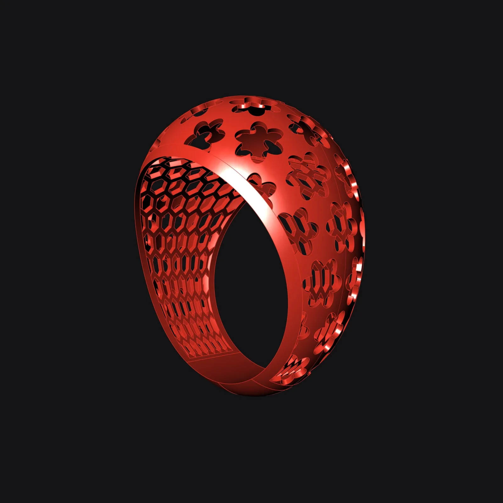 Flower Fyvzhn Kando Ring Code 1 3D Model — image 3