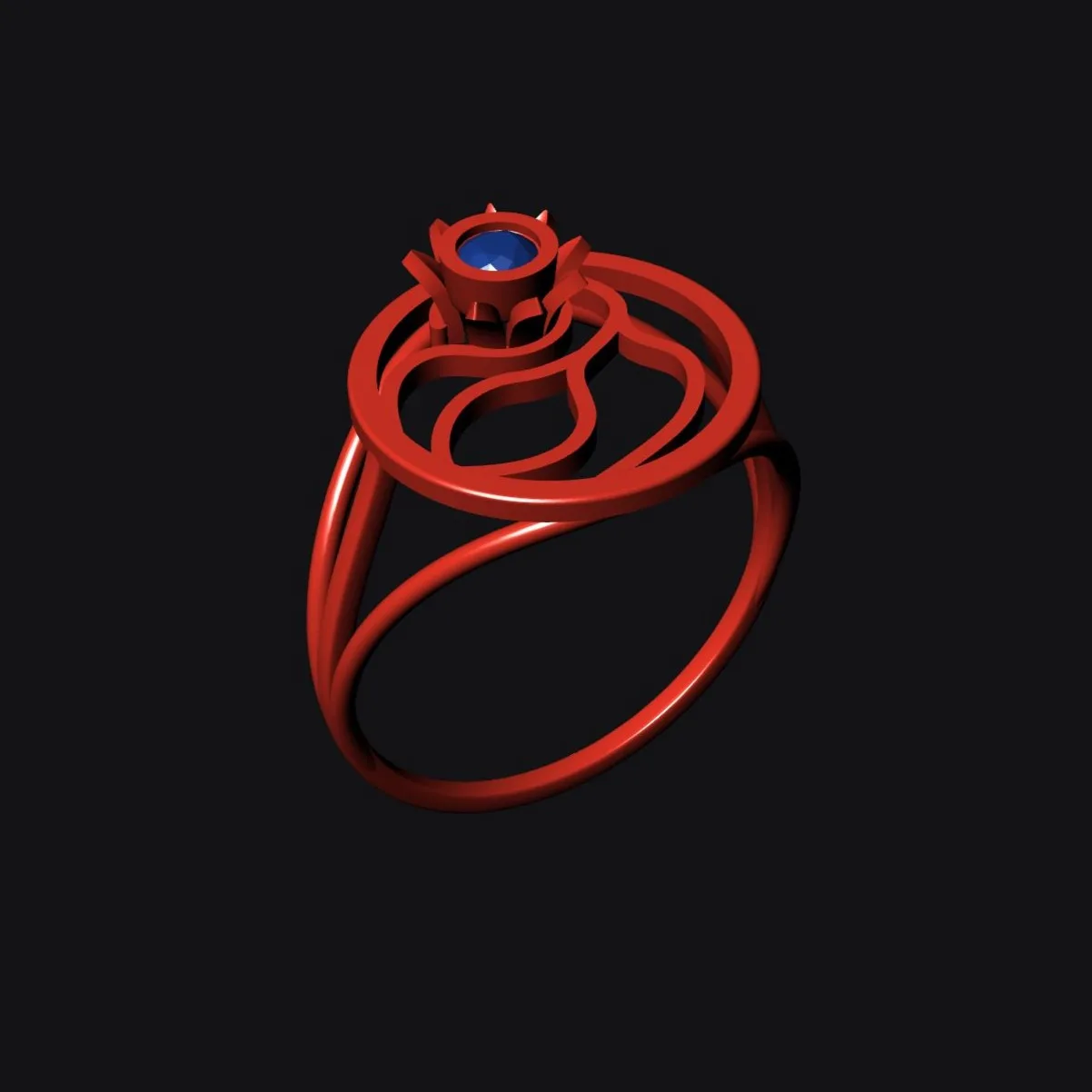 Anar Ring Code 1 3D Model