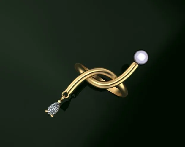Pearl Ring 003 3D Model