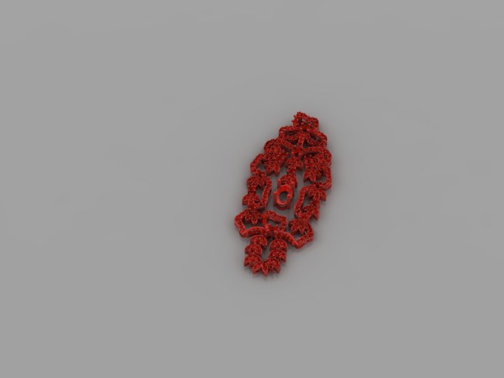 Stone-Set Papyvn Pendant Code 2 3D Model — image 2