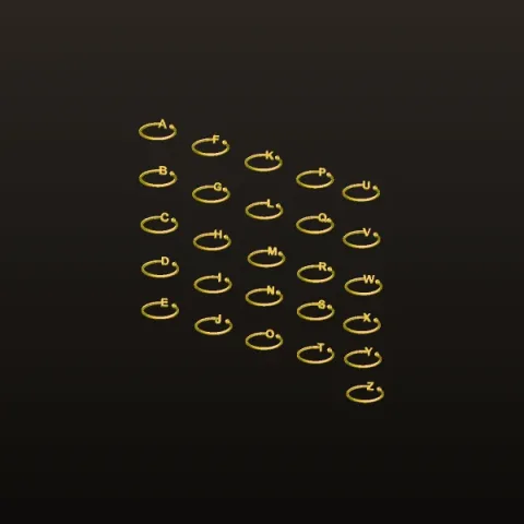 انگشتر حروف انگلیسی کد 02