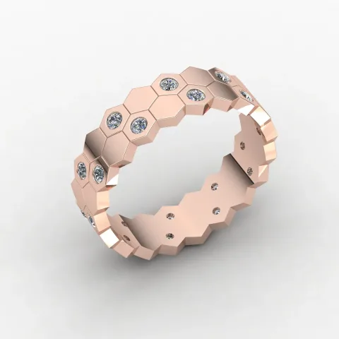 انگشتر 6 ضلعی کد 02