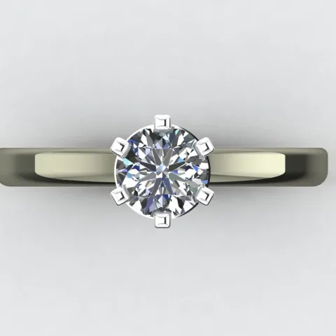انگشتر سولیتر تک نگین — تصویر ۲