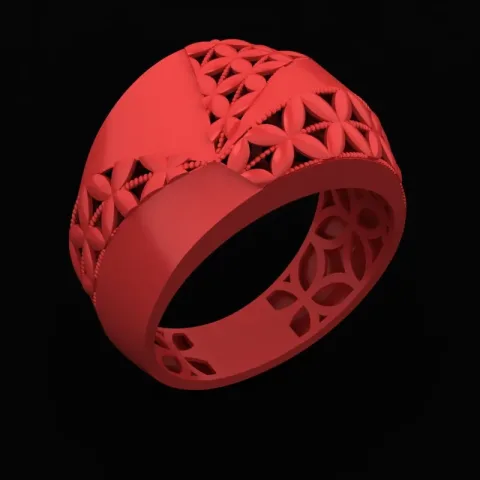 Faceted Ring Saghi-09 3D Model