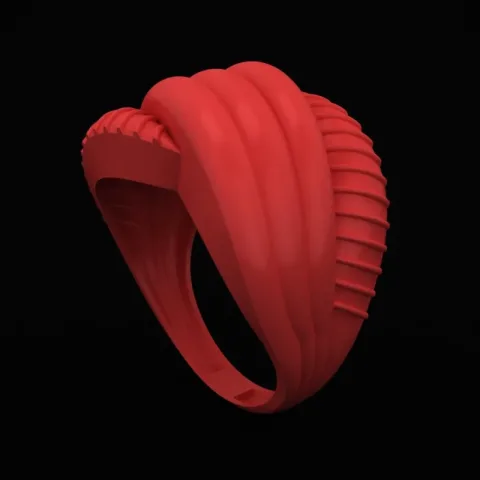 Matte Polished Ring R-M&B-06 3D Model