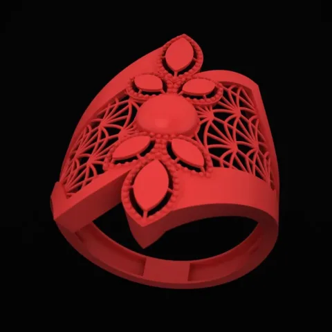 Cut Markiz Ring R-T-Marquise-11 3D Model