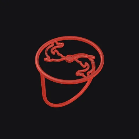 Minimal Dolphin Ring Code 2 3D Model