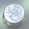 انگشتر مردانه با طرح شیردال (Signet Cameo 1)