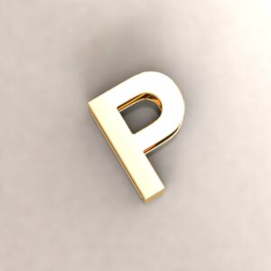 پلاک حروف انگلیسی طلا، حروف P تا T