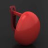 گوشواره مینیمال پوست خور تمام آینه G-M-P-01