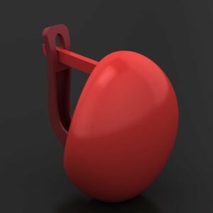 گوشواره مینیمال پوست خور تمام آینه G-M-P-01