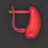 گوشواره مینیمال پوست خور تمام آینه G-M-P-01