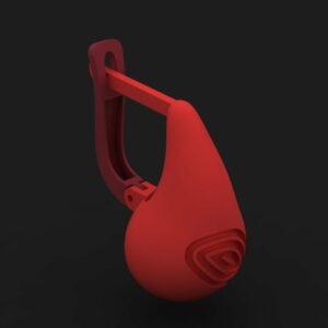 گوشواره مینیمال پوست خور تمام آینه G-M-P-02