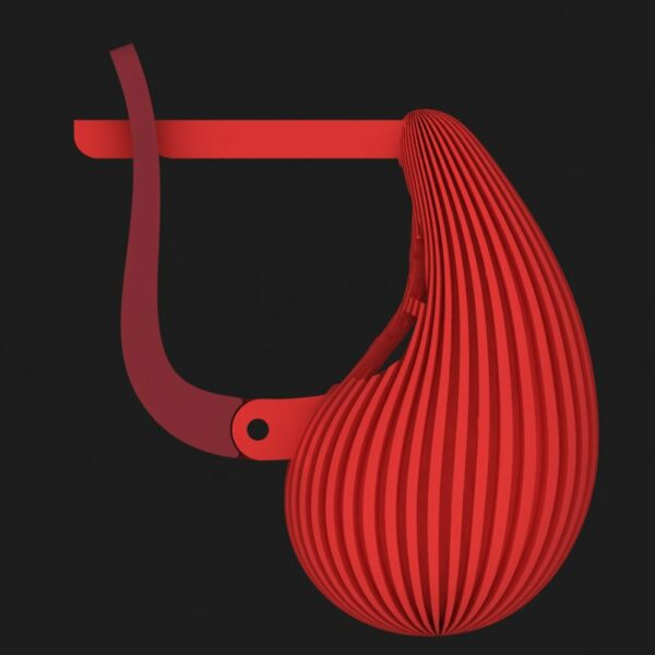 گوشواره مینیمال پوست خور تمام آینه G-M-P-04