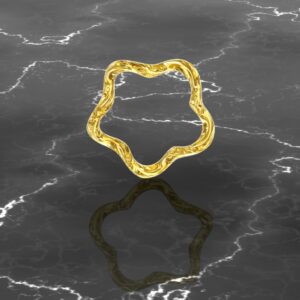 انگشتر مینیمال مارپیچ design gold saideh کد 5