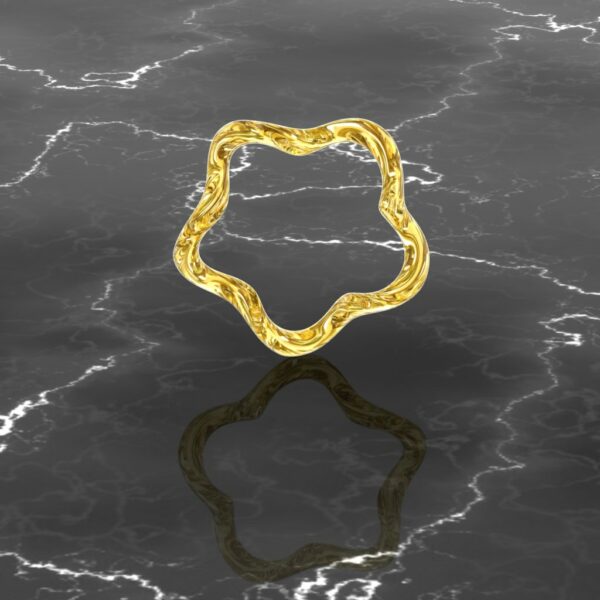 انگشتر مینیمال مارپیچ design gold saideh کد 5