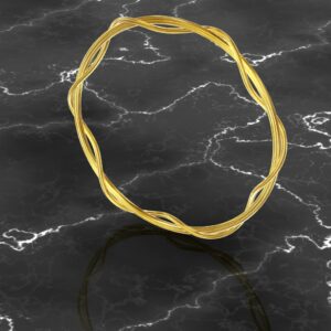 النگوی طرح ساده gold design saideh کد 6