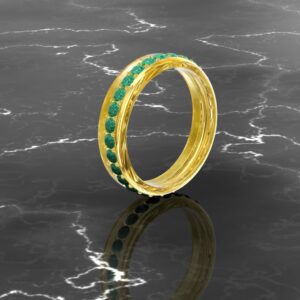 انگشتر جواهر سنگ malachite کد 7 gold design saideh